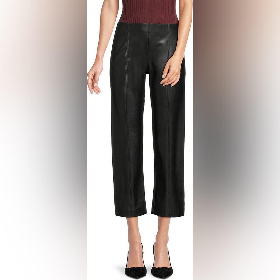 Ellie Tahari Faux Leather Crop Pants